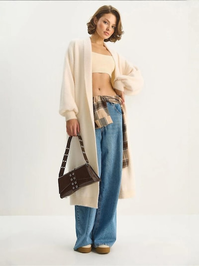 Bianco Lucci Knit Cardigan 'Strickjacken' in S-M in Cream, Item view