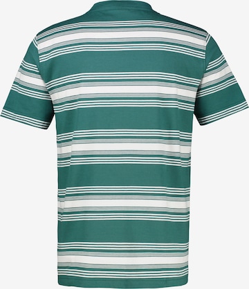LERROS T-Shirt im Streifenlook mit O-Neck in Grün: Vorderseite