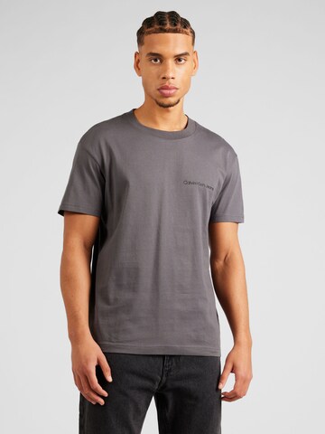 Calvin Klein Jeans T-Shirt 'Institutional' in Grau: predná strana