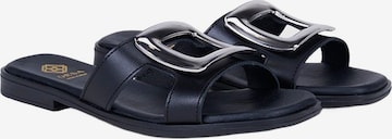 Mule 'DESA Damen-Lederpantoletten mit goldenen Details' Desa en noir : devant
