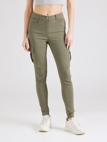 VILA Skinny Cargo trousers in Green: front