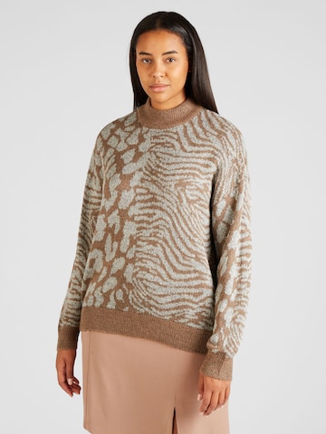 Vero Moda Curve Pullover 'VERA' in Braun: predná strana