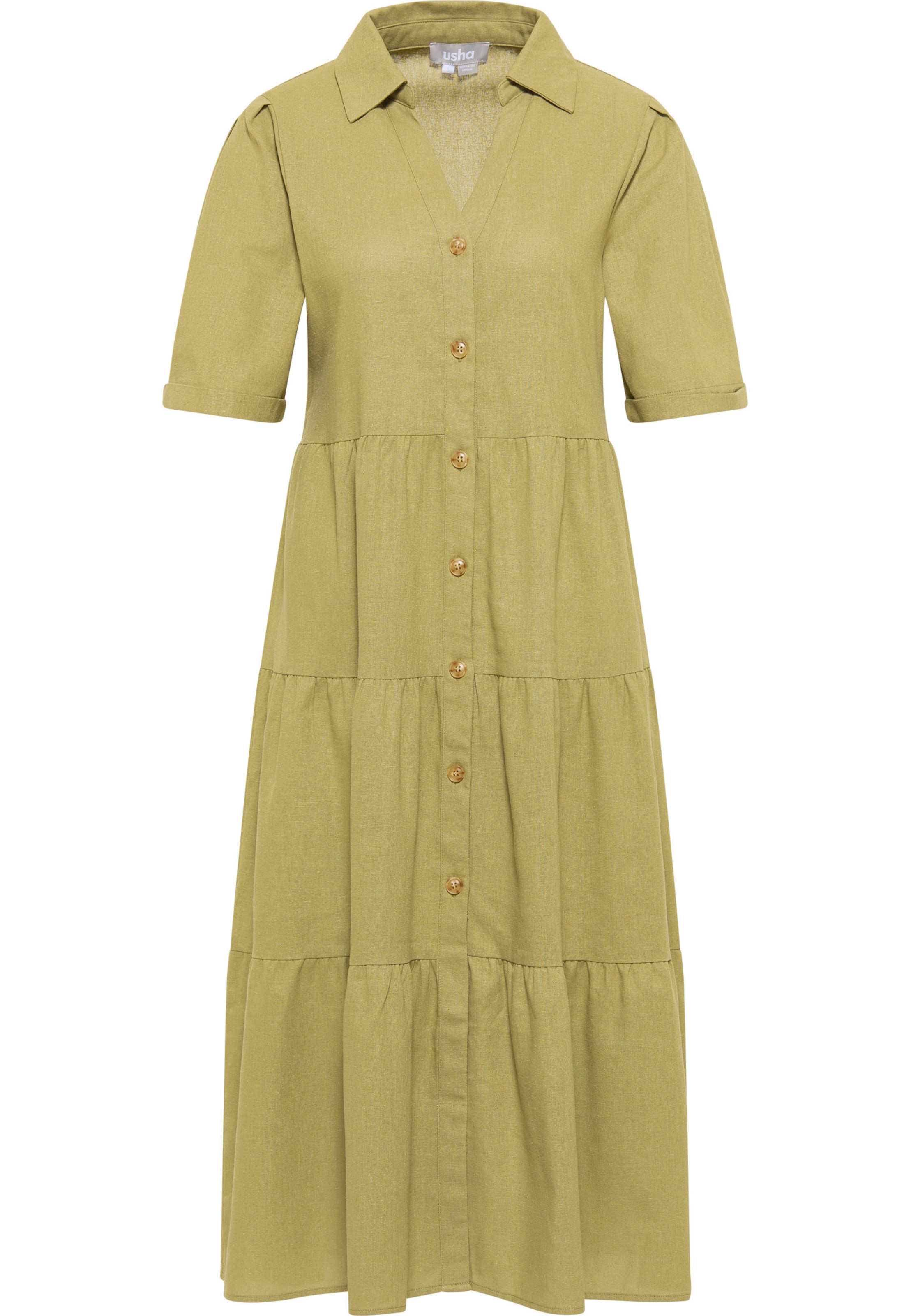 Usha Blusenkleid in Grün: Vorderseite