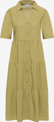 Robe-chemise Usha en vert : devant