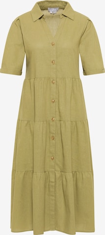 Robe-chemise Usha en vert : devant