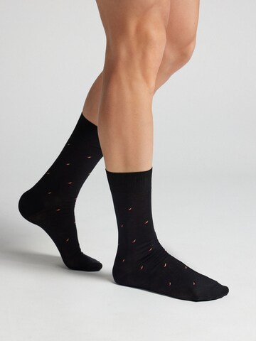 IUMAN Intimissimi Uomo Socks in Black: front