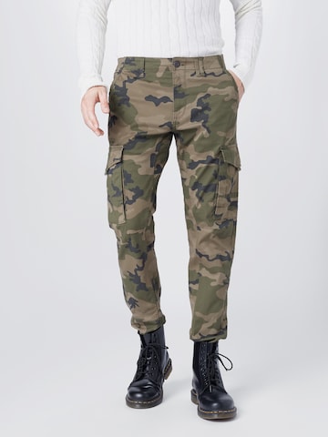 JACK & JONES Tapered Cargo nadrágok 'Paul' - zöld: elől