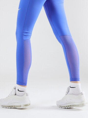 NIKE Skinny Sportbroek 'Pro' in Blauw