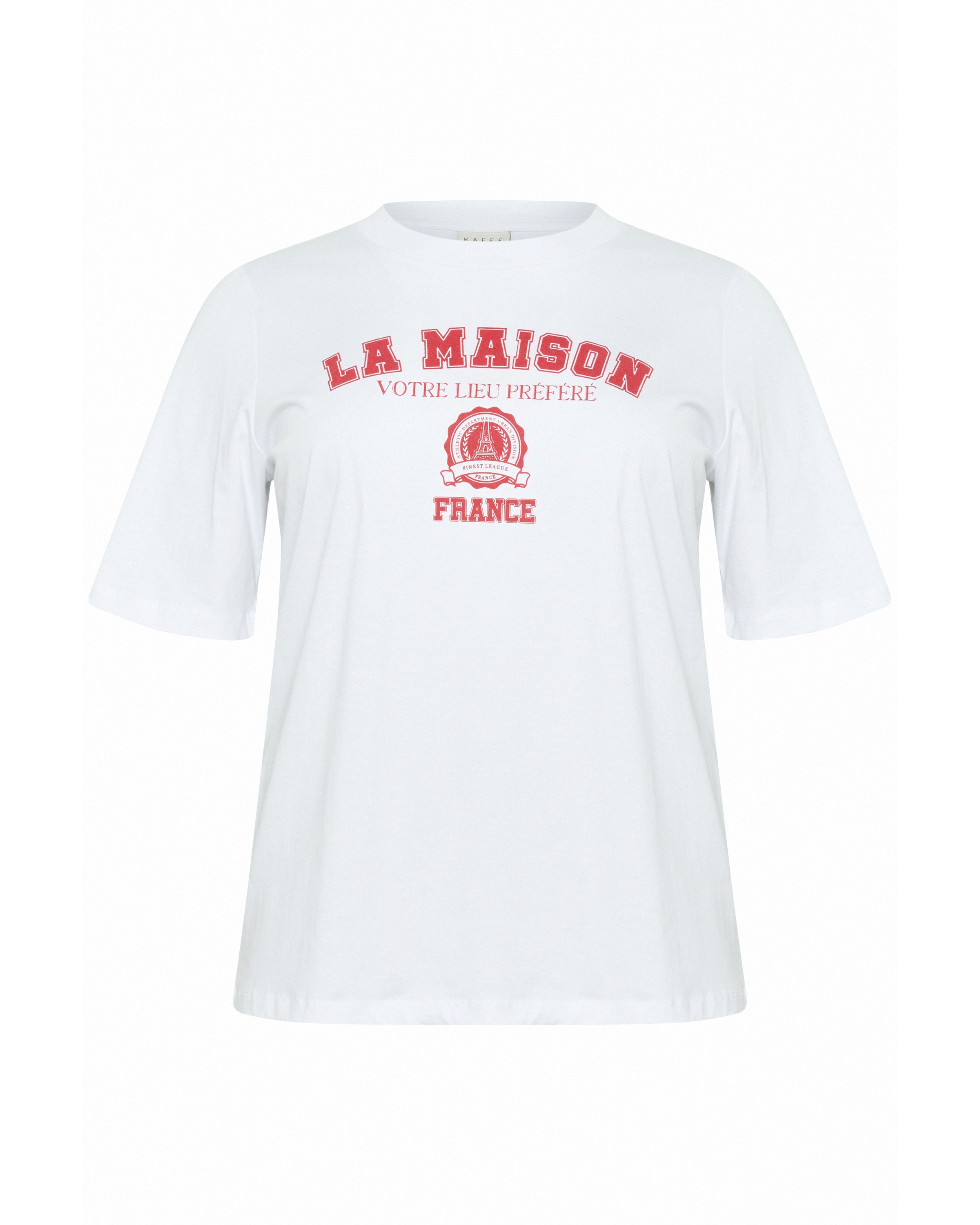 T-shirt 'KCAdela' KAFFE CURVE en blanc : devant