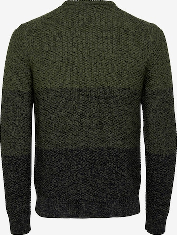 Only & Sons Pullover 'Tuck' in Grün