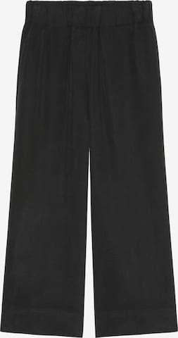 Marc O'Polo DENIM Wide leg Broek in Zwart: voorkant