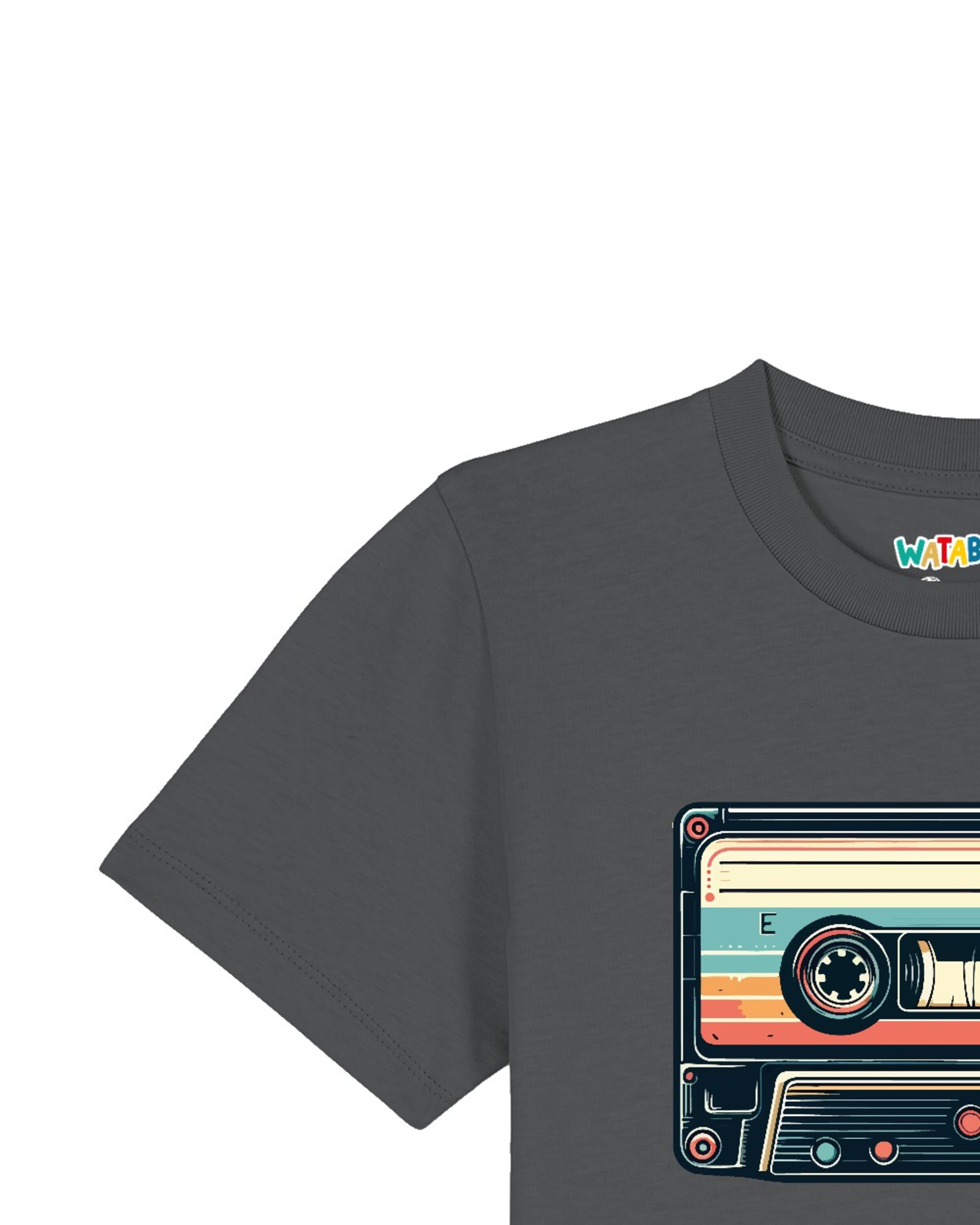 T-Shirt 'Kassette' watabout.kids en gris