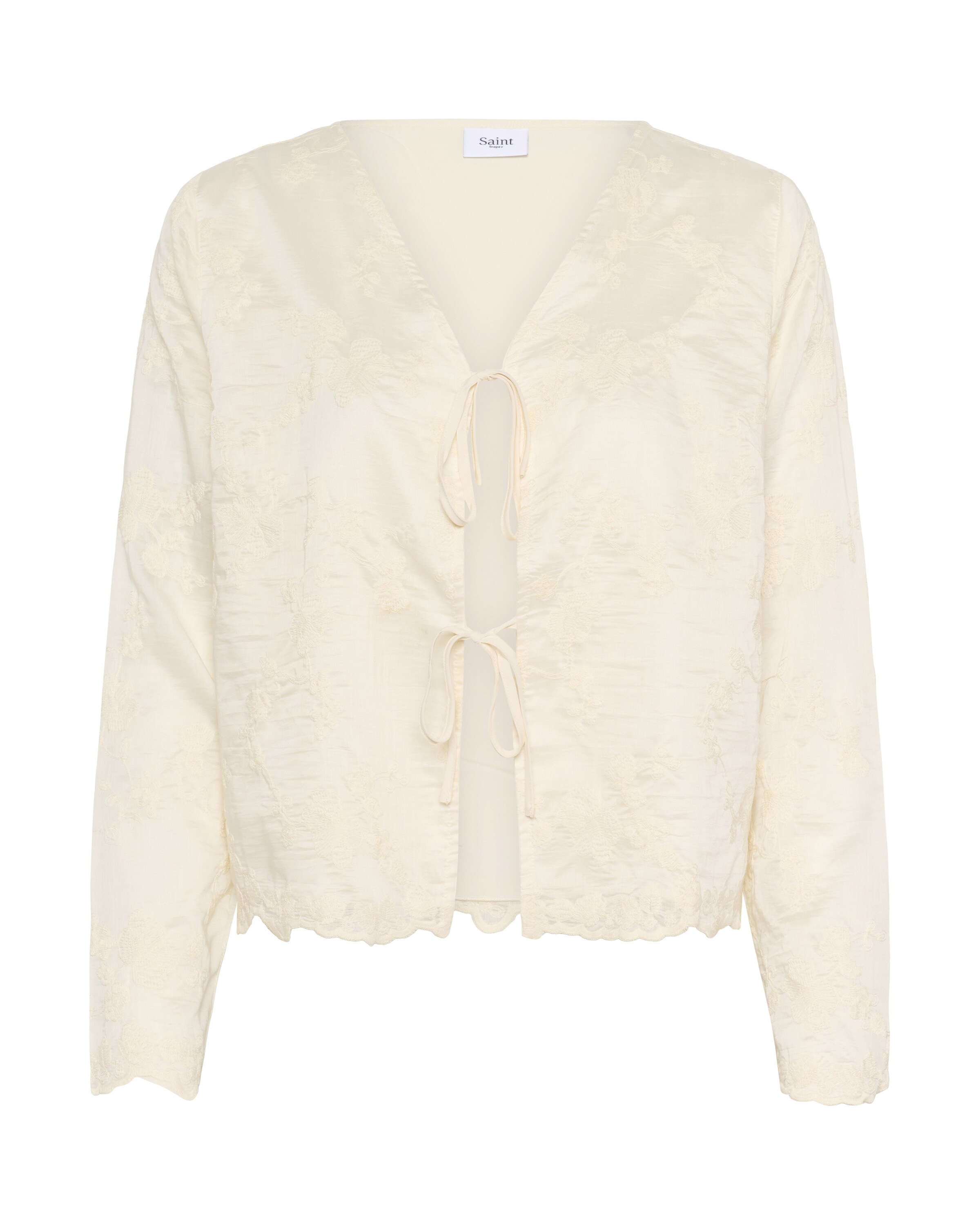 SAINT TROPEZ - Blusa 'Kirsty' em branco: frente