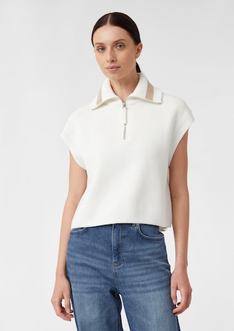Pull-over comma casual identity en blanc : devant
