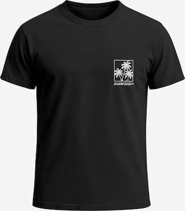 Neverless Shirt 'Logo Palmen' in Black: front