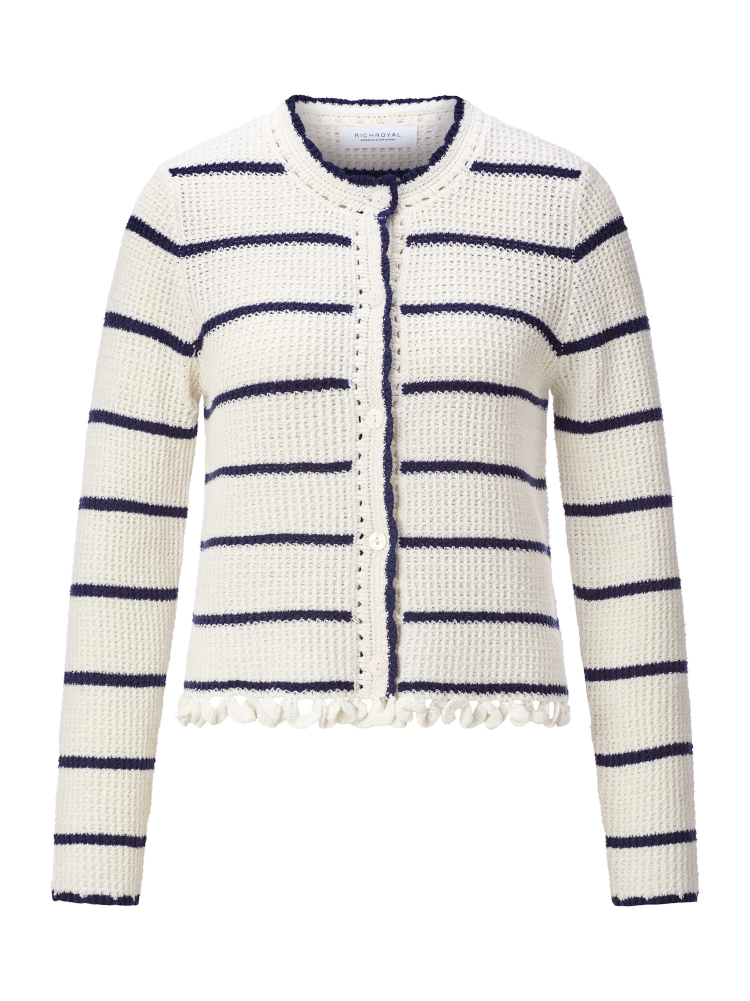 Rich & Royal Kardigan w kolorze biały: przód