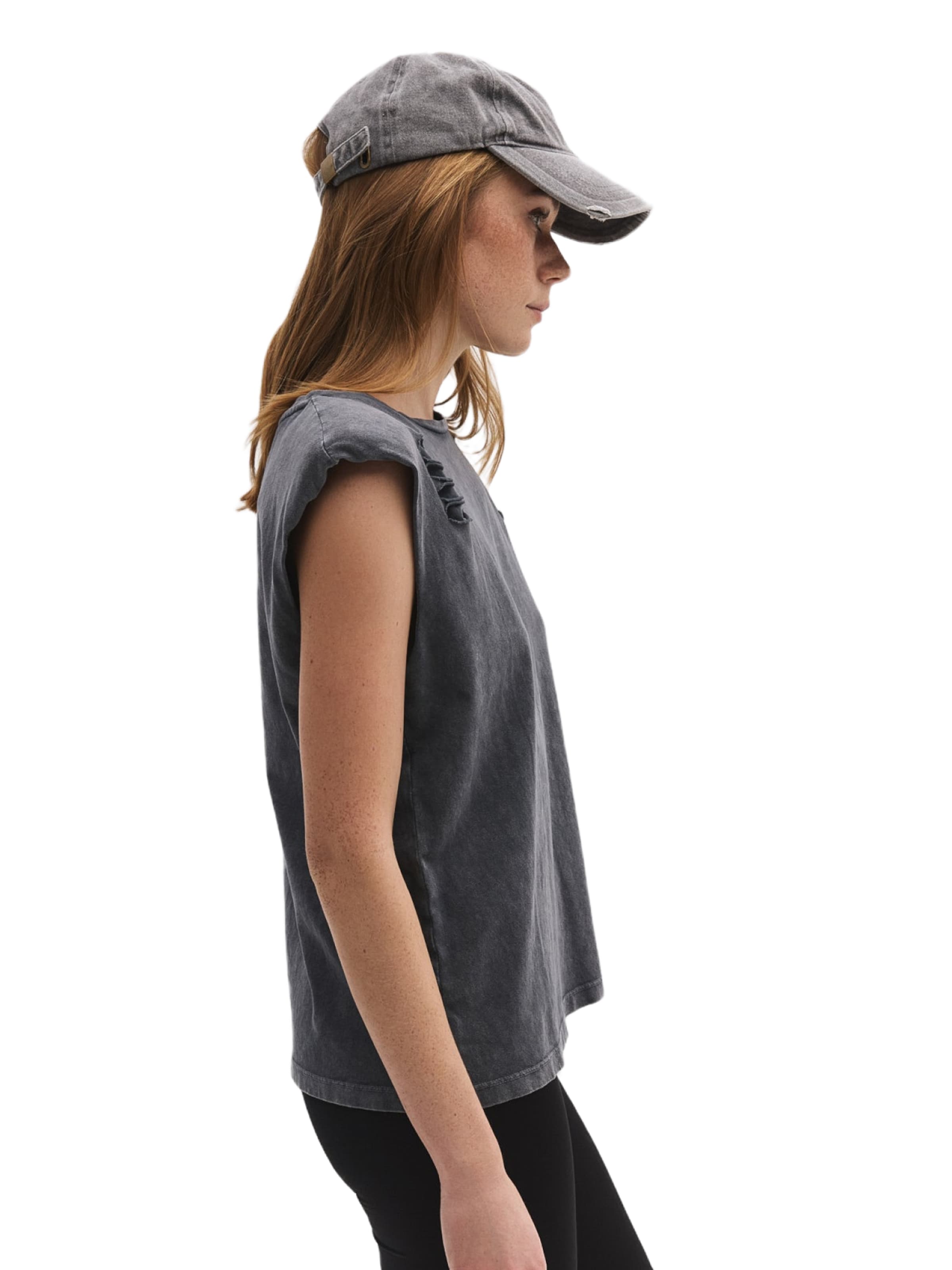 No Matter What Top in Grijs