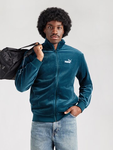 Veste de survêtement 'ESS' PUMA en vert : devant
