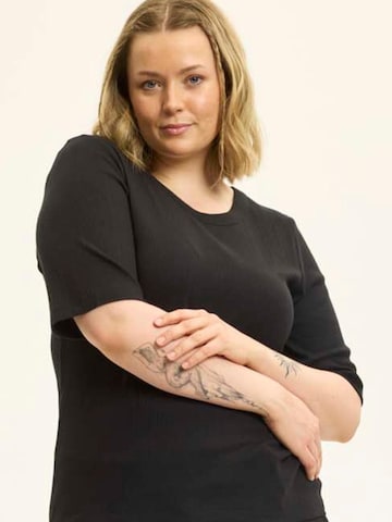 Anyday Gebreide top 'Magnolia 349' in Zwart