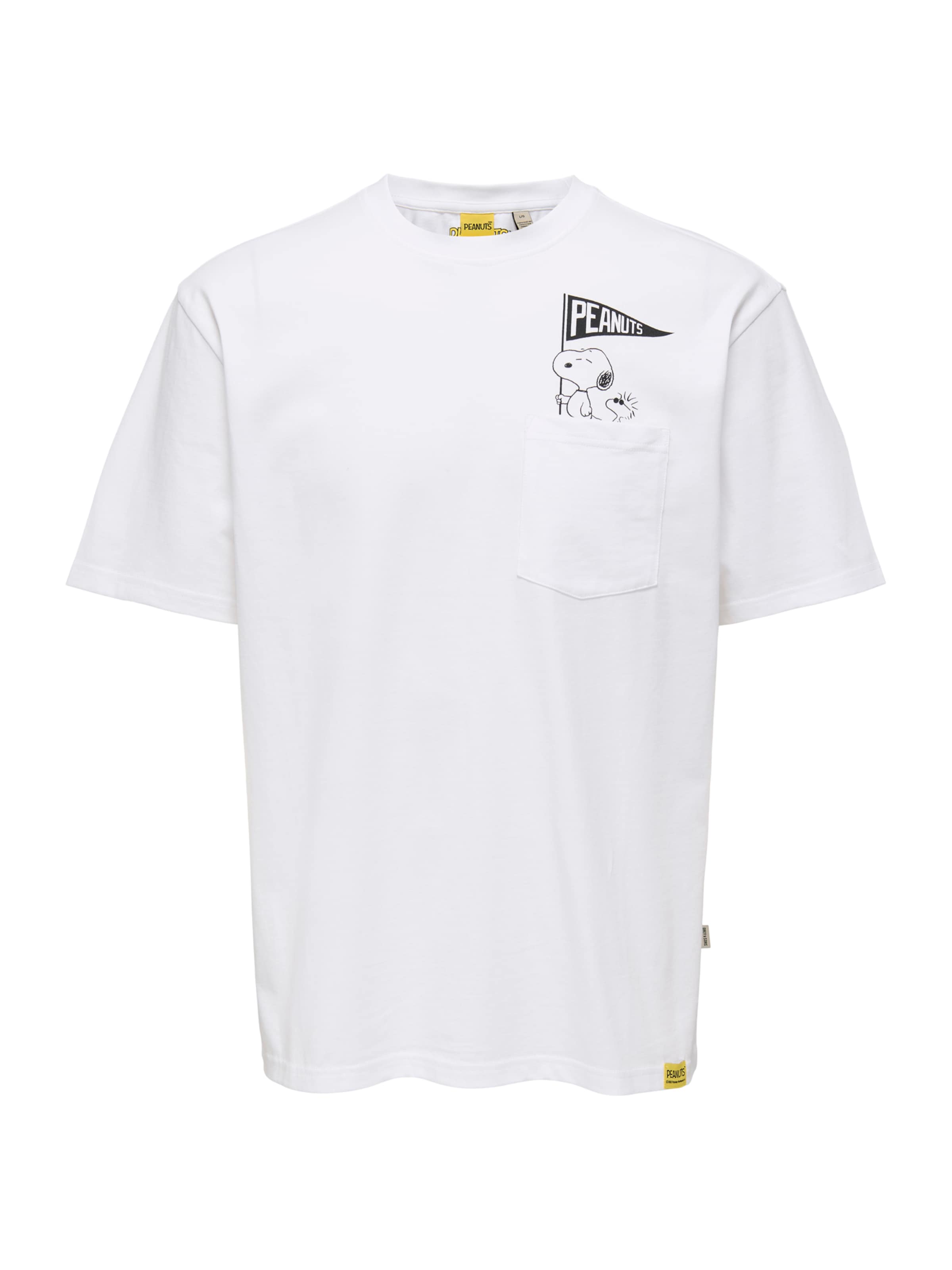 Only & Sons Tričko 'ONSPEANUTS' - Biela: predná strana