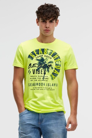 CAMP DAVID Shirt in Yellow: front