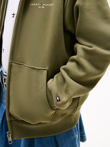 TOMMY HILFIGER Sweatjacke in Grün