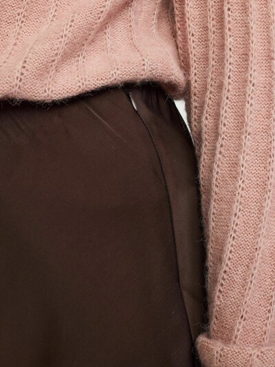 Soft Rebels Rok 'SRAbia' in de kleur Donkerbruin, Productweergave