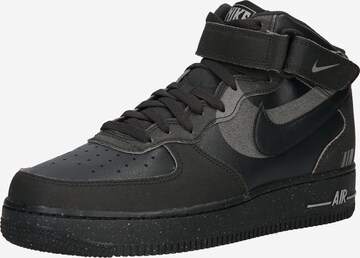 Nike Sportswear Korkeavartiset tennarit 'Air Force' värissä musta: edessä
