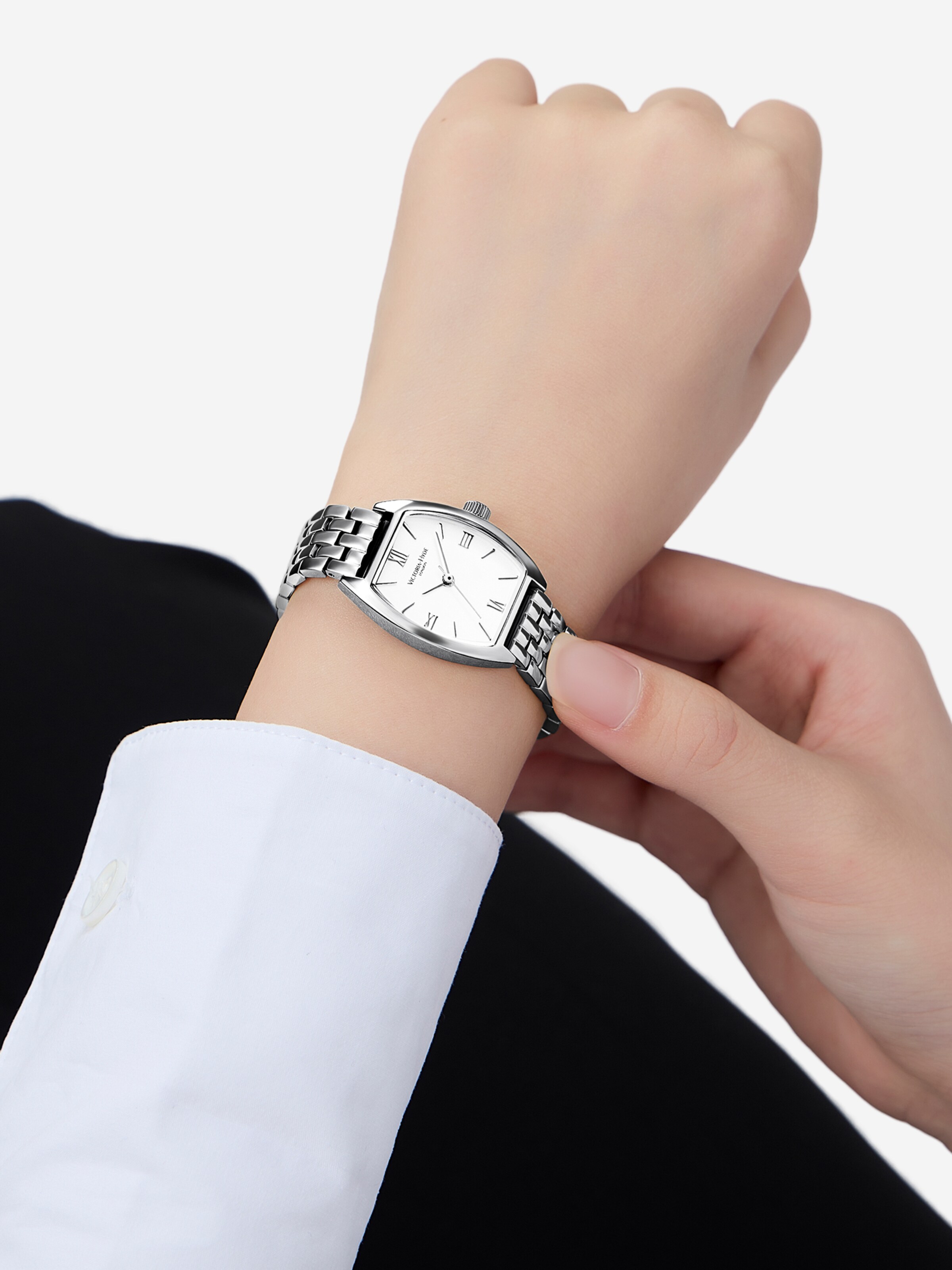 Victoria Hyde Uhr' Barrel ' in Silber