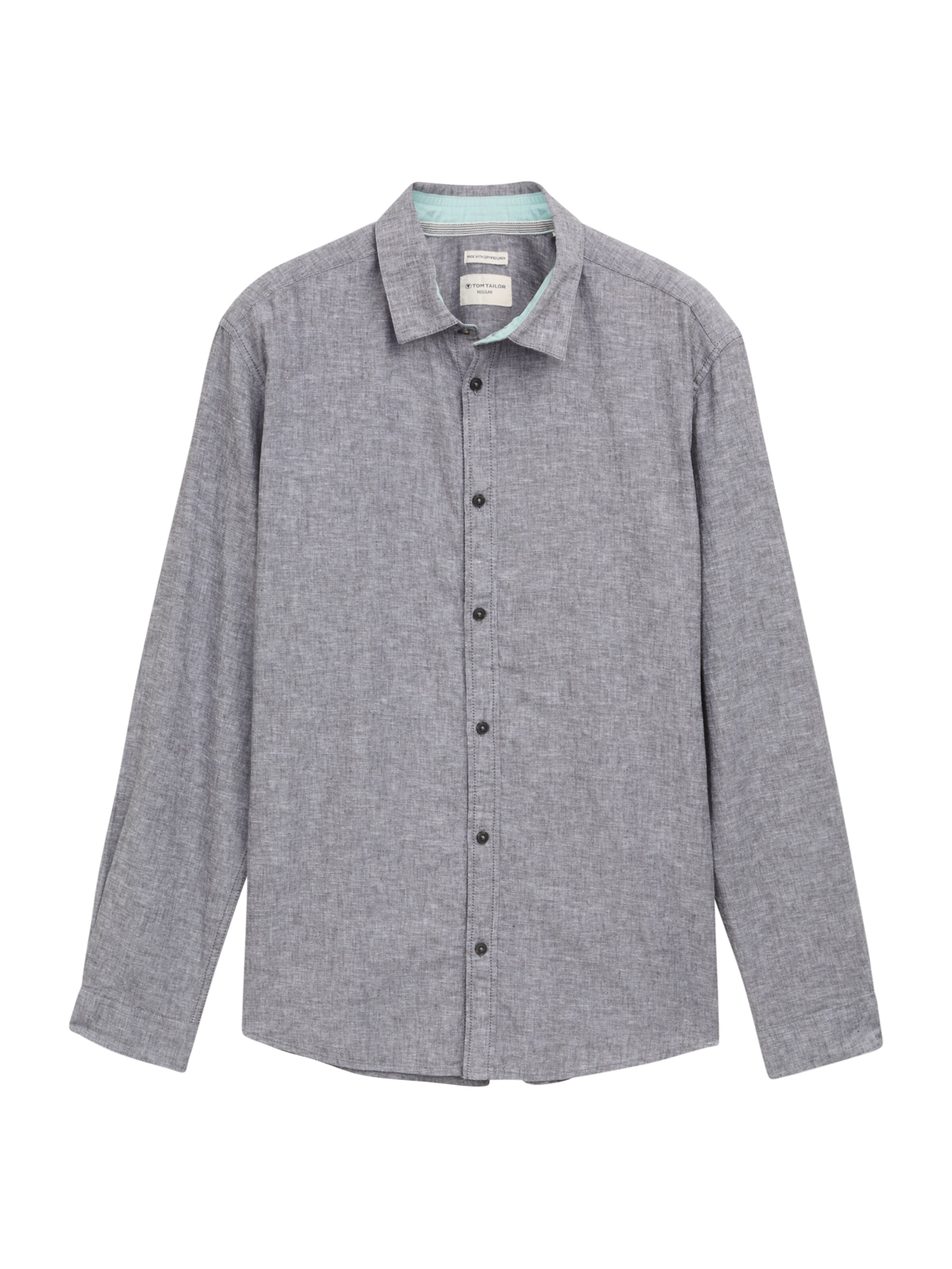 TOM TAILOR Overhemd in Grijs: voorkant