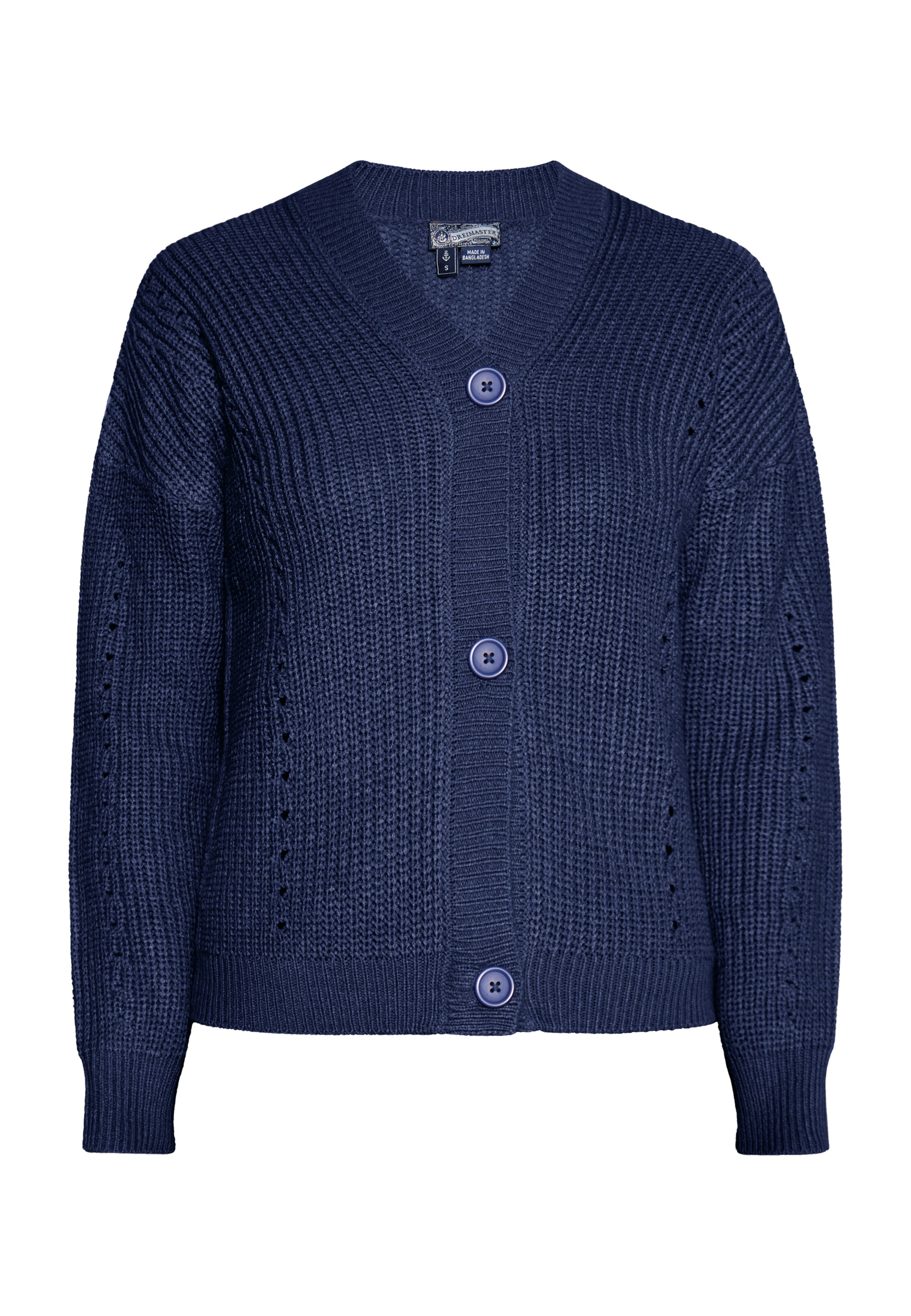 DreiMaster Vintage Πλεκτή ζακέτα σε μπλε: μπροστά