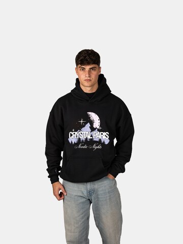 Crystal Paris Sweatshirt 'North' in Zwart