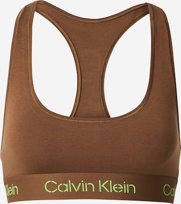 Calvin Klein Underwear Bralette Bra in Brown: front