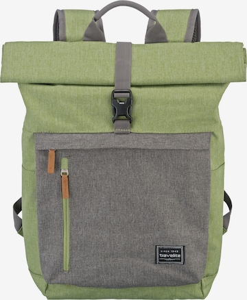 TRAVELITE Backpack 'Basics Rollup' in Green: front