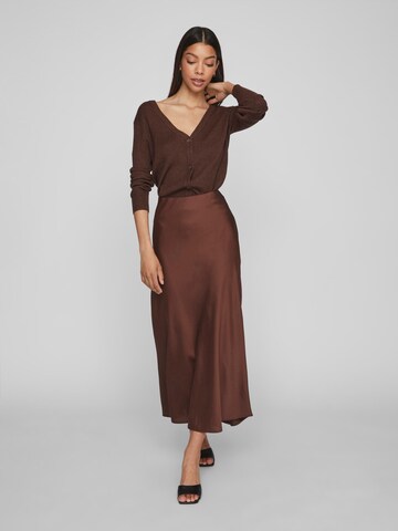 VILA Skirt 'ELLETTE' in Brown