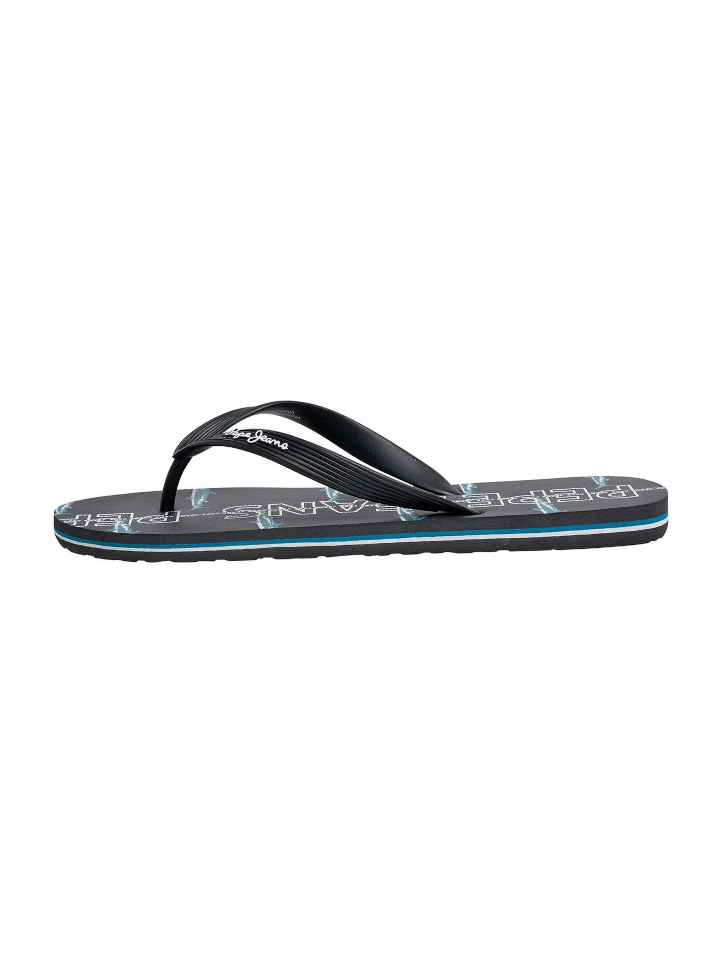 Pepe Jeans flip flops ' HAWI RIVER M ' in Schwarz: Vorderseite