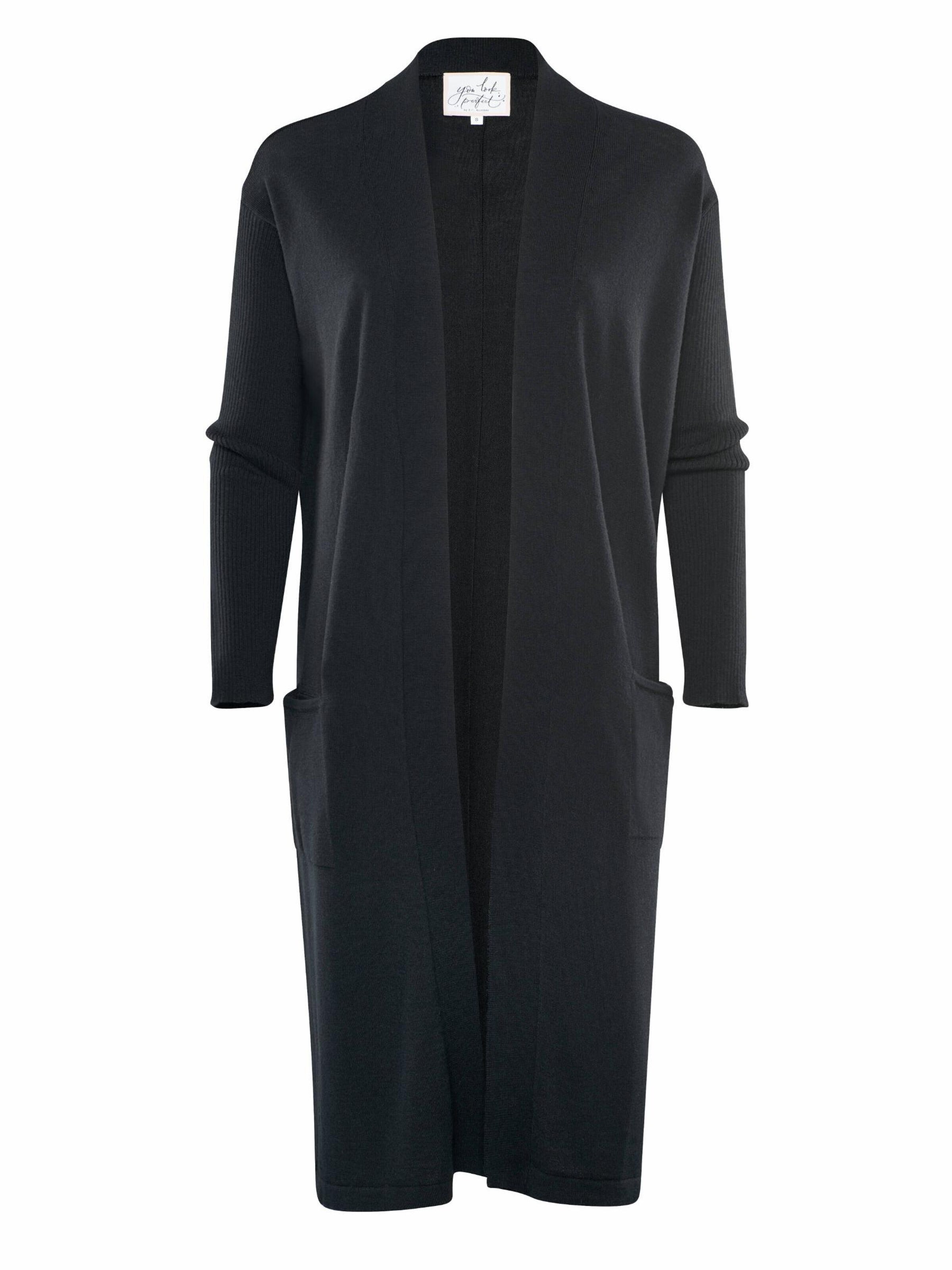 YOU LOOK PERFECT Knit cardigan 'BLOSSOM' in Black: front