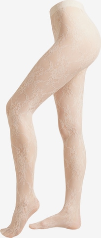 CALZEDONIA Tights 'FLORAL LACE' in White: front