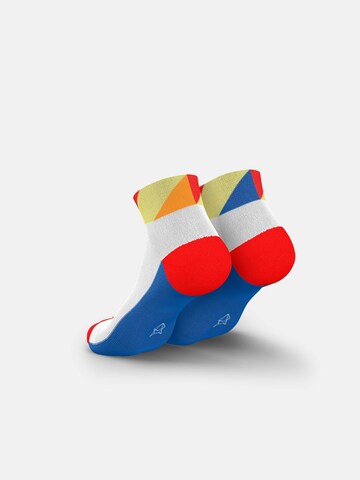 INCYLENCE Athletic Socks 'POLYGONS SHORT' in Blue