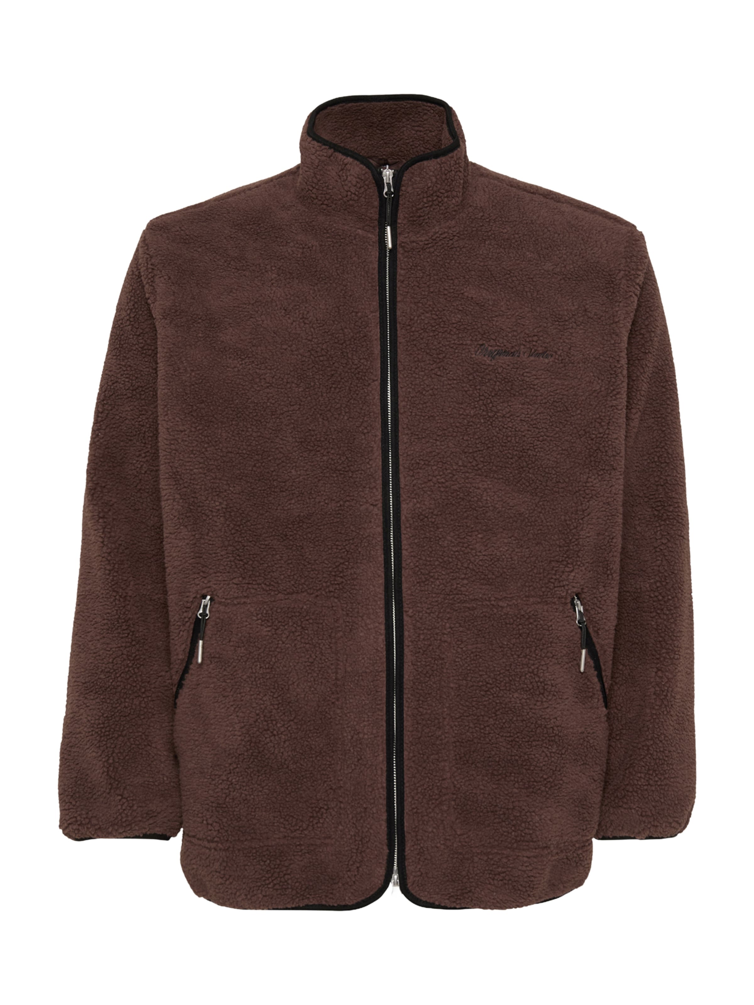 Jack & Jones Plus Fleecejacke 'JORNORREBRO' in Braun: Vorderseite