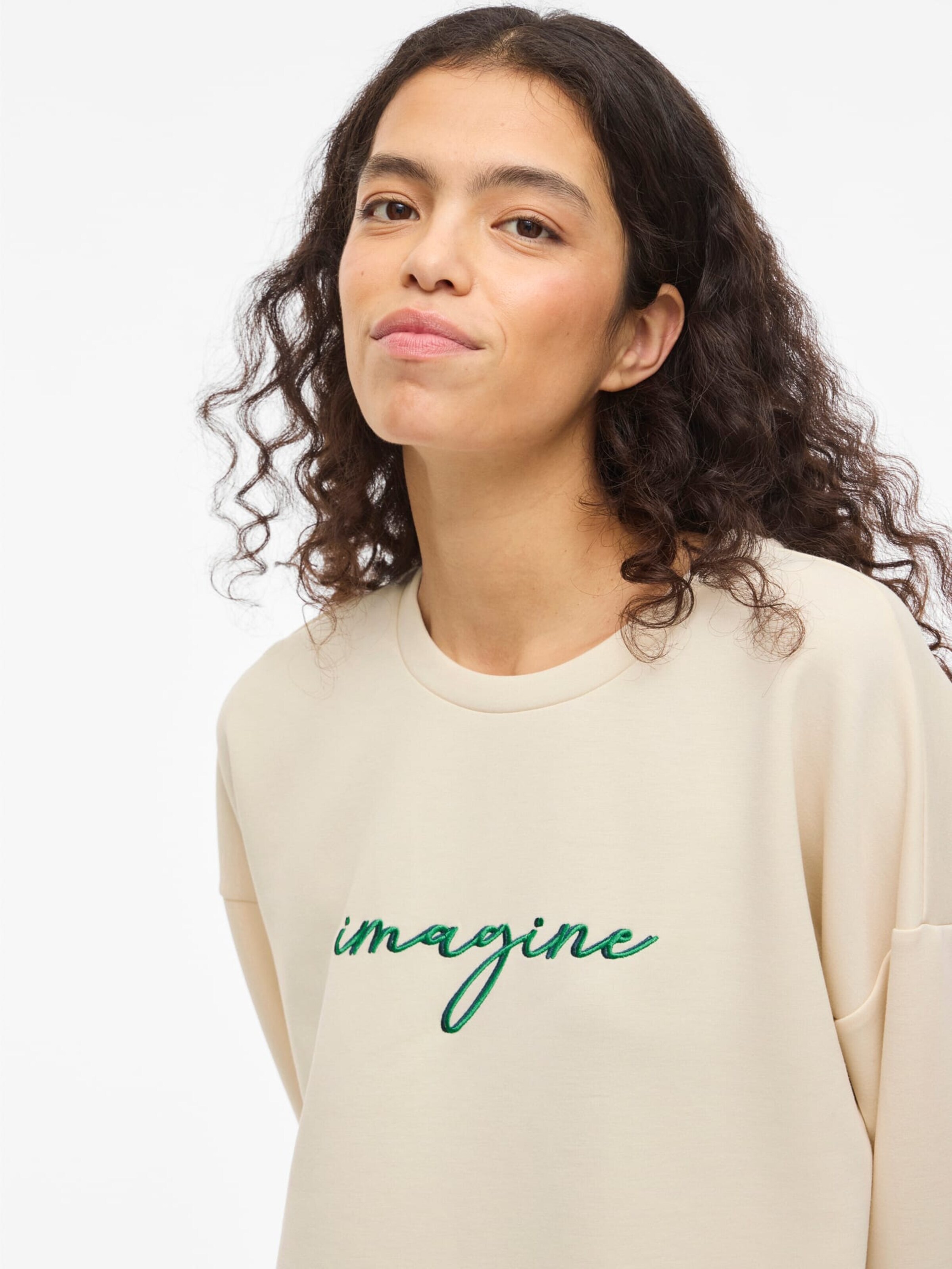 VILA Sweatshirt 'Siffi' in Beige