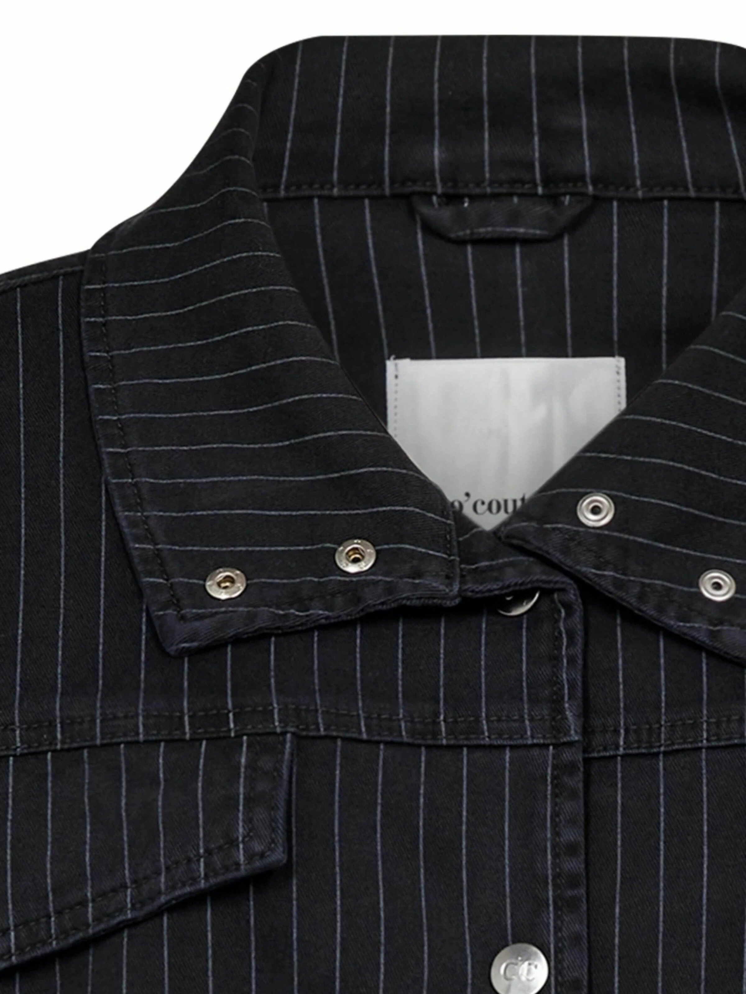 Veste mi-saison 'Pin' co'couture en noir