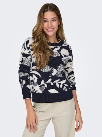 Pull-over 'CASSIDI' ONLY en bleu : devant