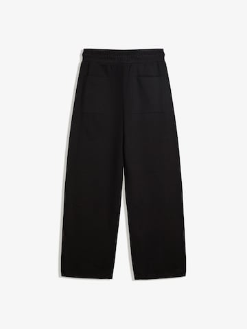 Bershka Baggy Bukser i sort