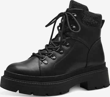 TAMARIS Lace-Up Ankle Boots in Black: front