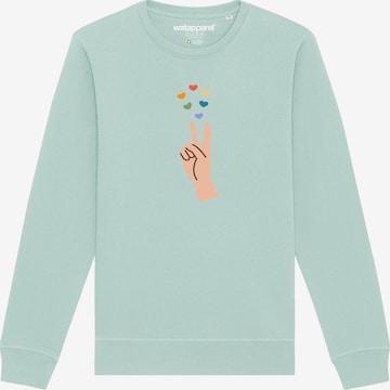 Felpa 'Spread love' di Watapparel in blu: frontale