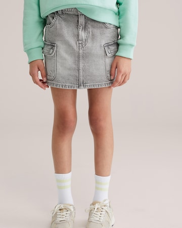 Jupe WE Fashion en gris : devant
