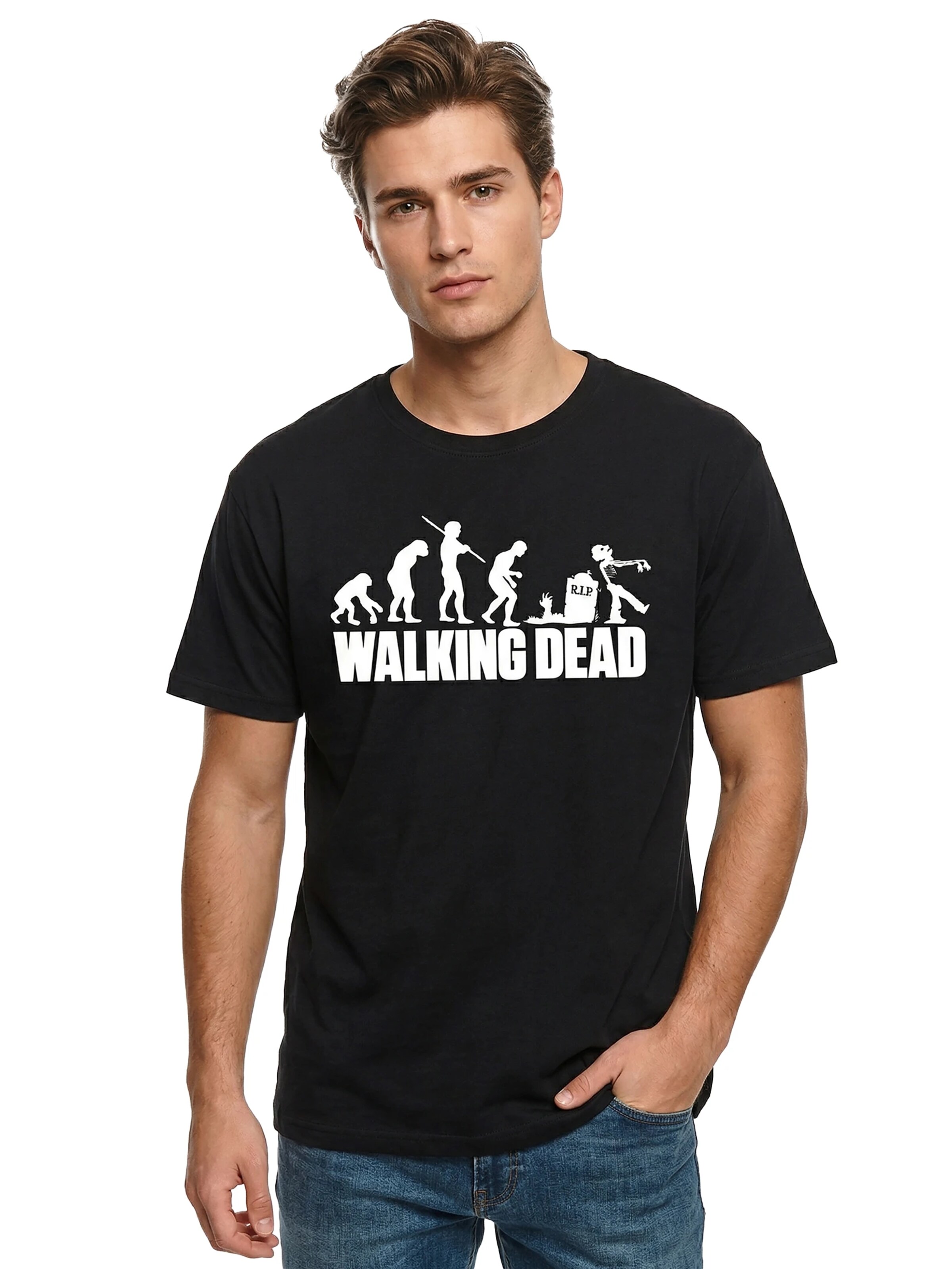 MAKAYA Shirt 'Walking Dead' in Black: front