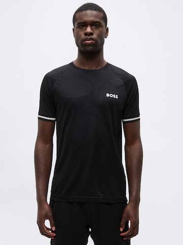 T-Shirt fonctionnel 'Serve 2' BOSS en noir : devant