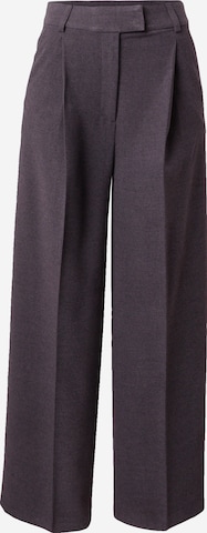 TOPSHOP Wide leg Pleated Pants in Purple: front